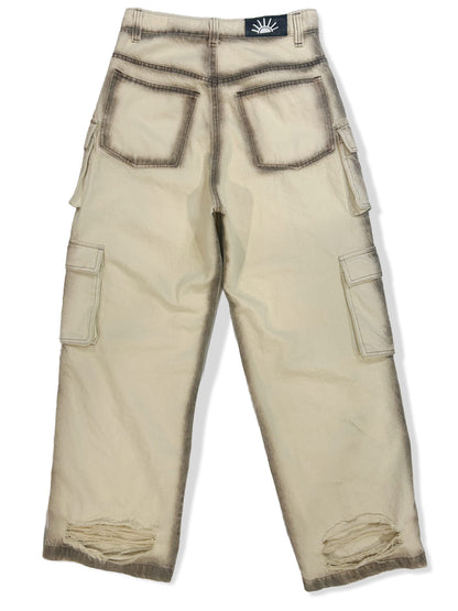 DIRTY CARGO DENIM (MOCHA/CREAM)