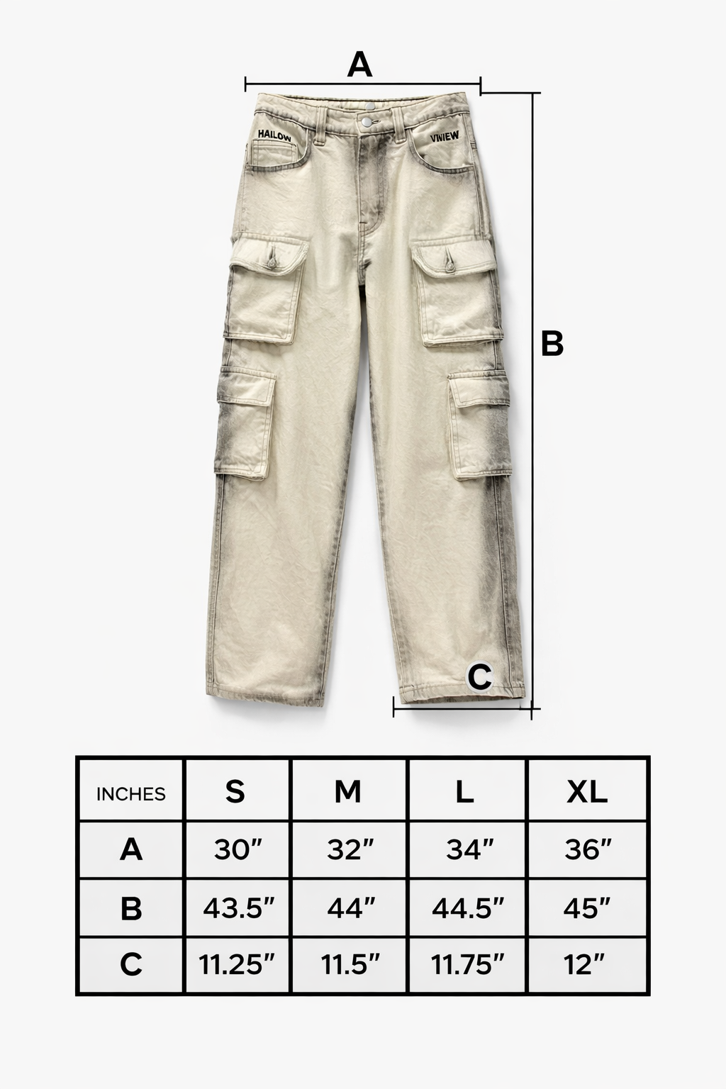 DIRTY CARGO DENIM (MOCHA/CREAM)