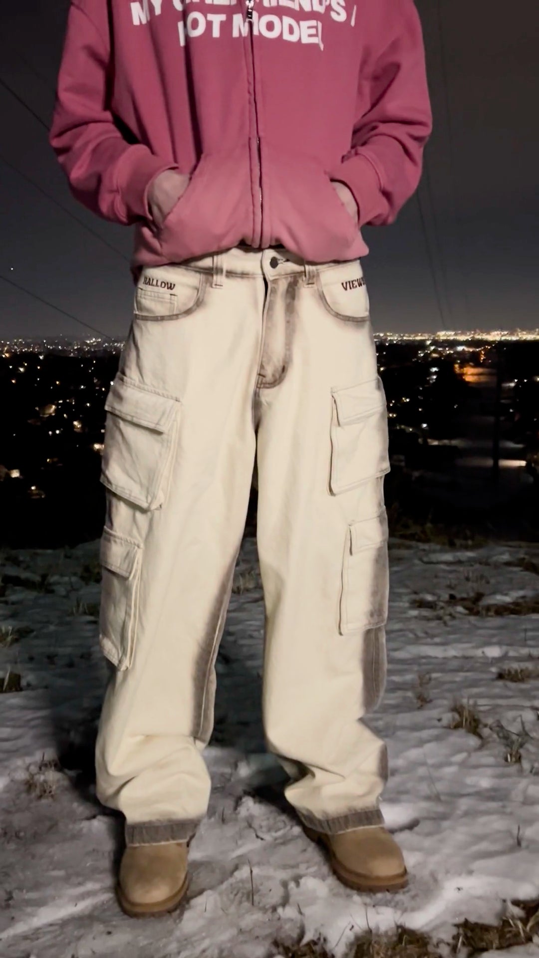 DIRTY CARGO DENIM (MOCHA/CREAM)